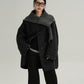Hood Scarf Mid Length Wool Coat SRS0358