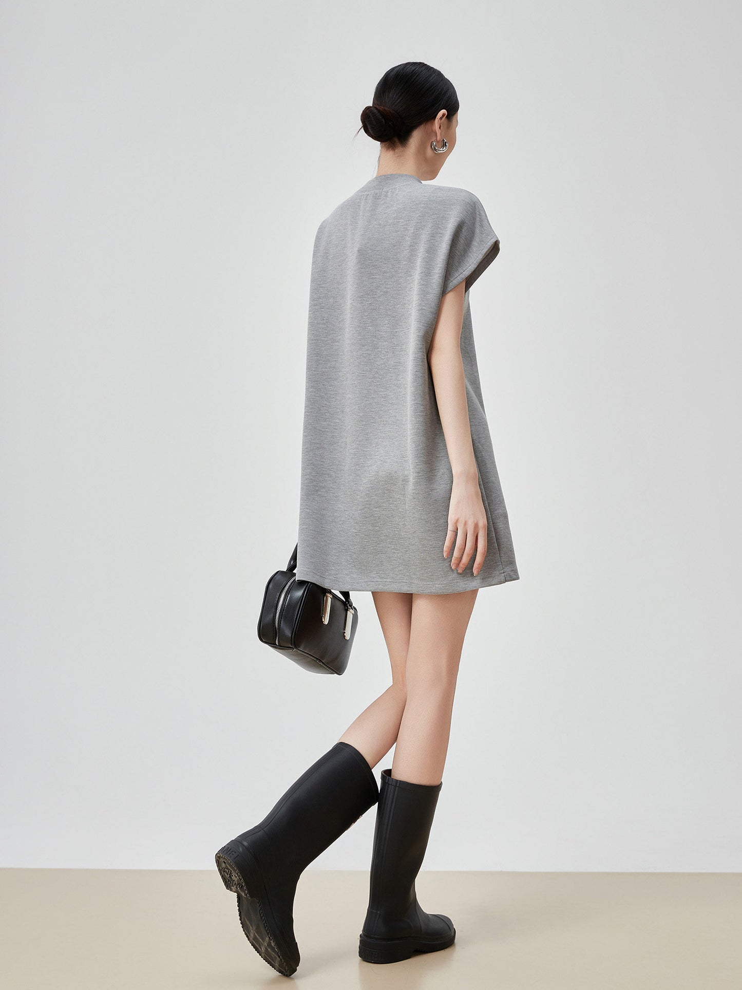 Mock Neck T-Shirt Dress FER0141