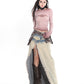 American Gradient Denim Slit Skirt UCS0005