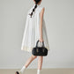 Sleeveless Shirt Pleated Dress FER0174