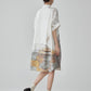 Hand-Drawn Art Print Shirt Dress FER0179