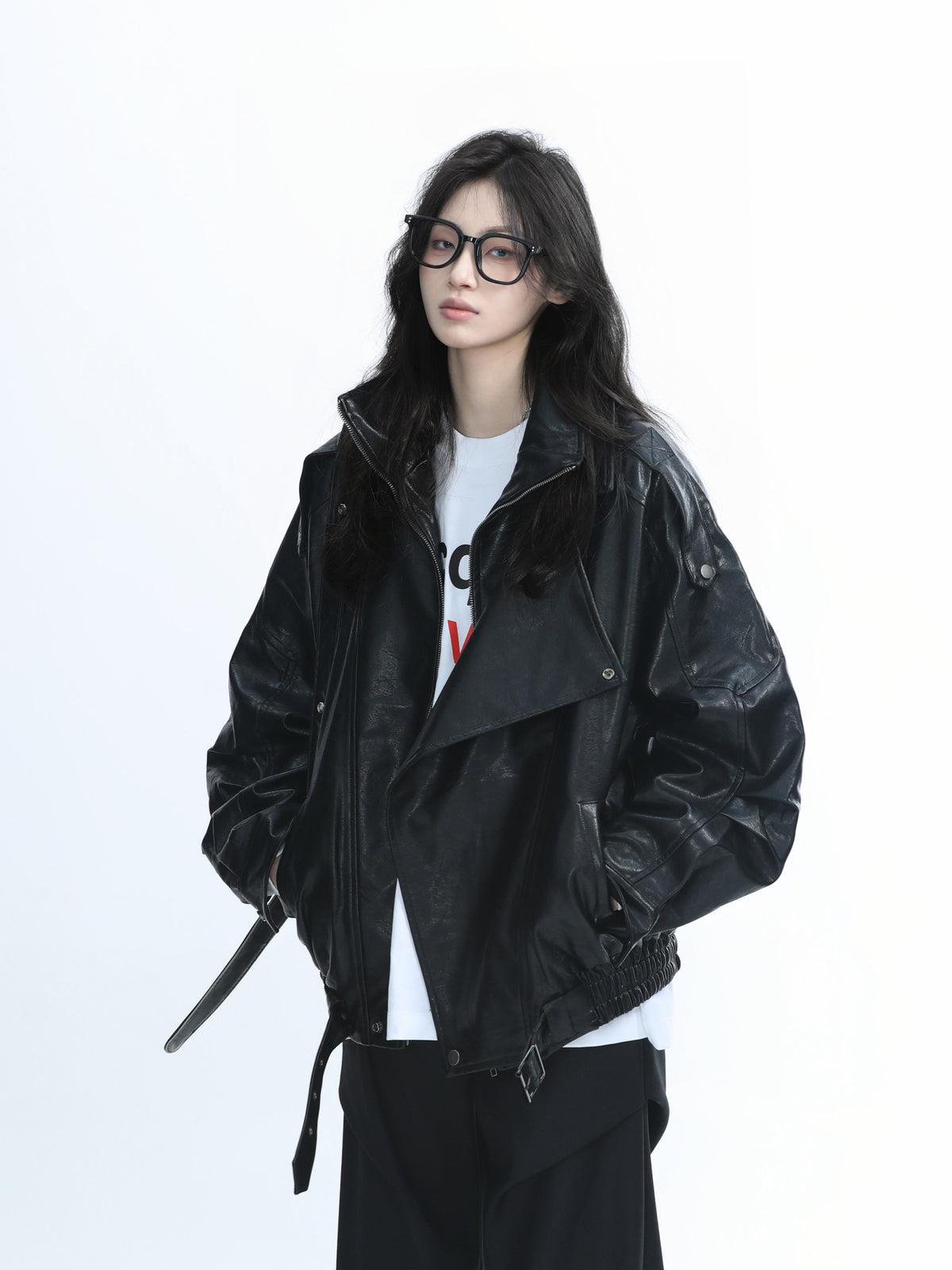 Oversized Leather Jacket WLS0011