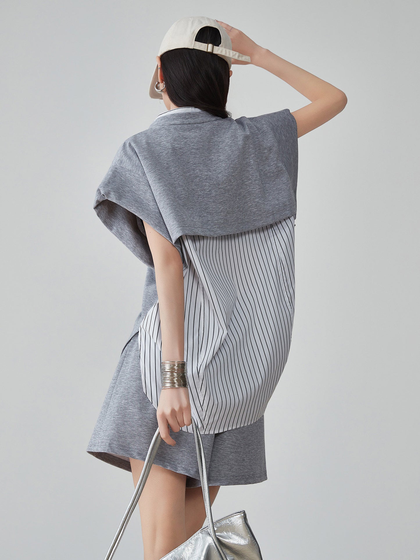 Layered-Style Key Neck Top / Shorts FER0126