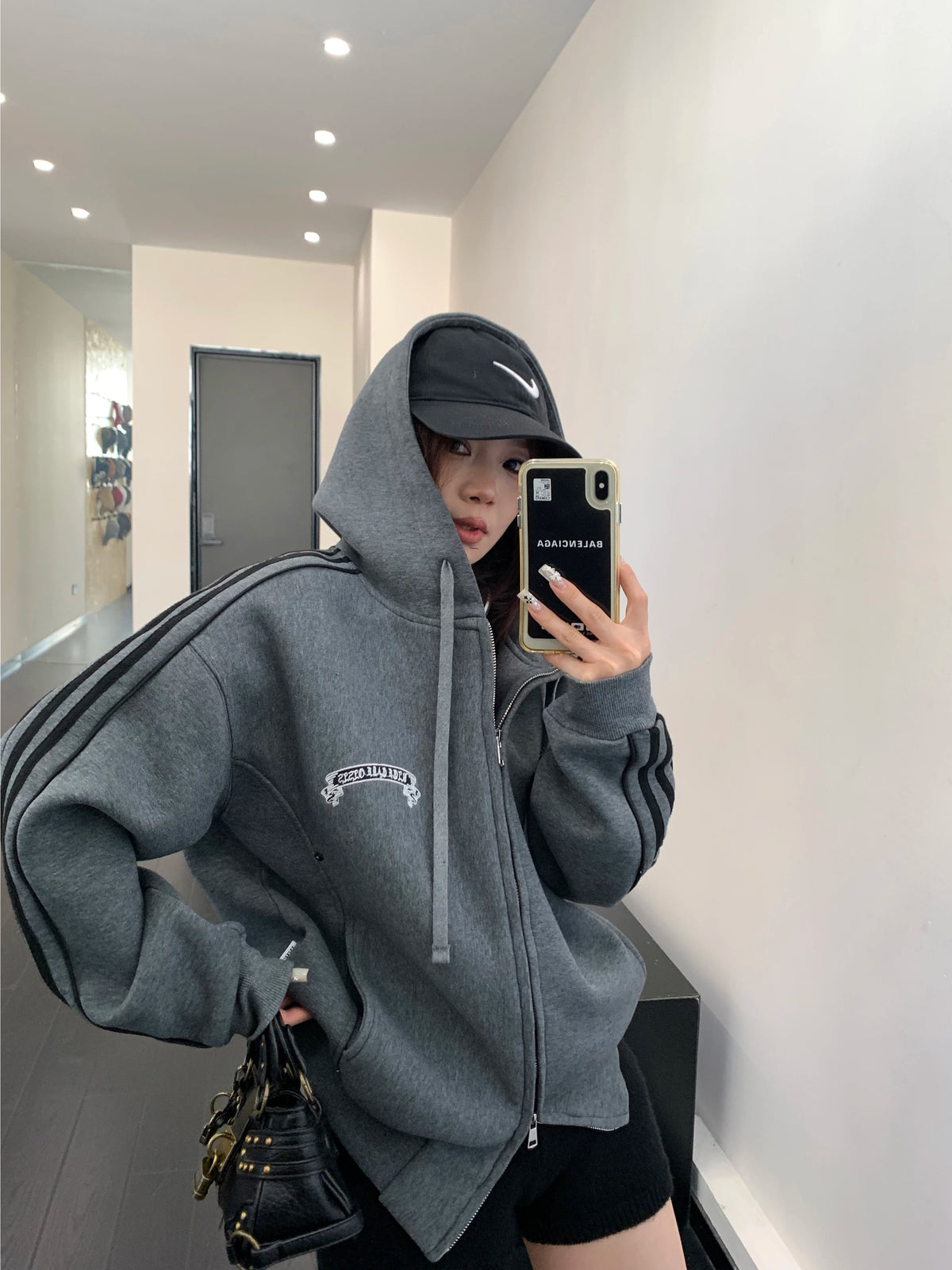 Side Line Double Zip Big Hoodie YLS1053