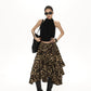 Leopard Asymmetrical Tiered Skirt ZRS0092