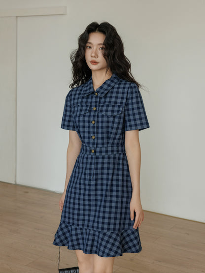 Paid Shirt Dress VAS0114