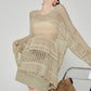 Sheer Oversized Knit Top FER0361