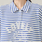 Striped Polo Shirt Mini Dress FER0296