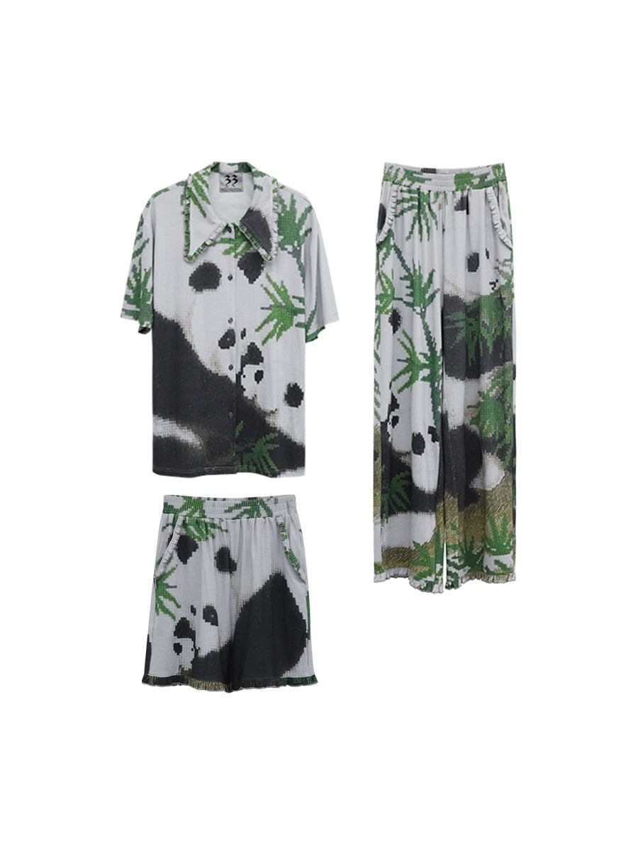 Panda Printed Loungewear / Short / Long Pants FZK0082