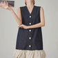 Indigo Denim Docking Frill Dress FER0191