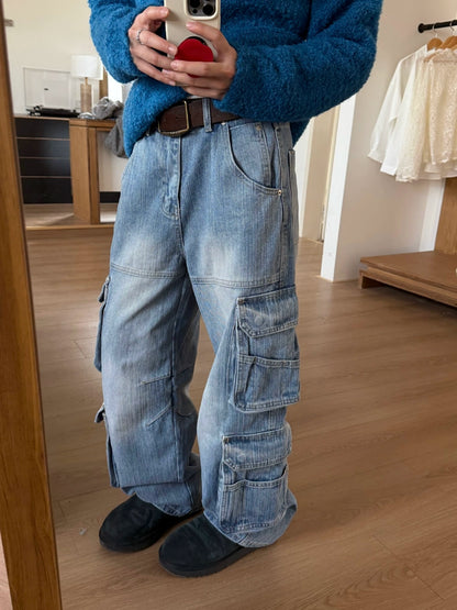 Multi Pocket Denim Pants CYE0065