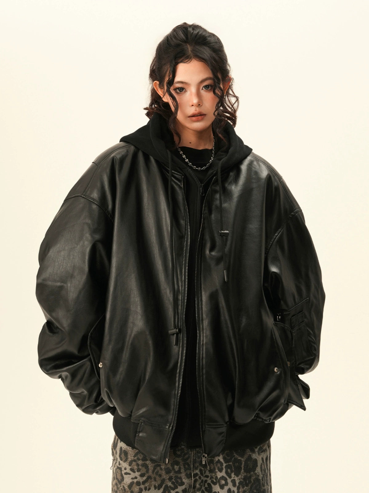 PU Leather Padded Jacket  BWA0006