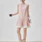 Low-Waist Pleated Design Dress FER0172