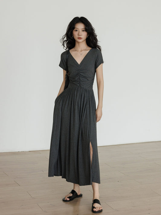 V-neck Relax Tight Dress VAS0026