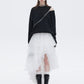 Buckled Irregular Tulle Skirt SHN0006