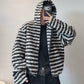 Striped Wool Blend Hoodie  DAZ0003