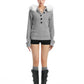 Fur Hood Half Button Knit BGS0014