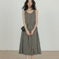 Round Neck Paid Dress VAS0082