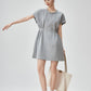 Waist Gather Sweatshirt Mini Dress FER0275