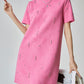 Rhinestone Fake Suede Dress FER0123