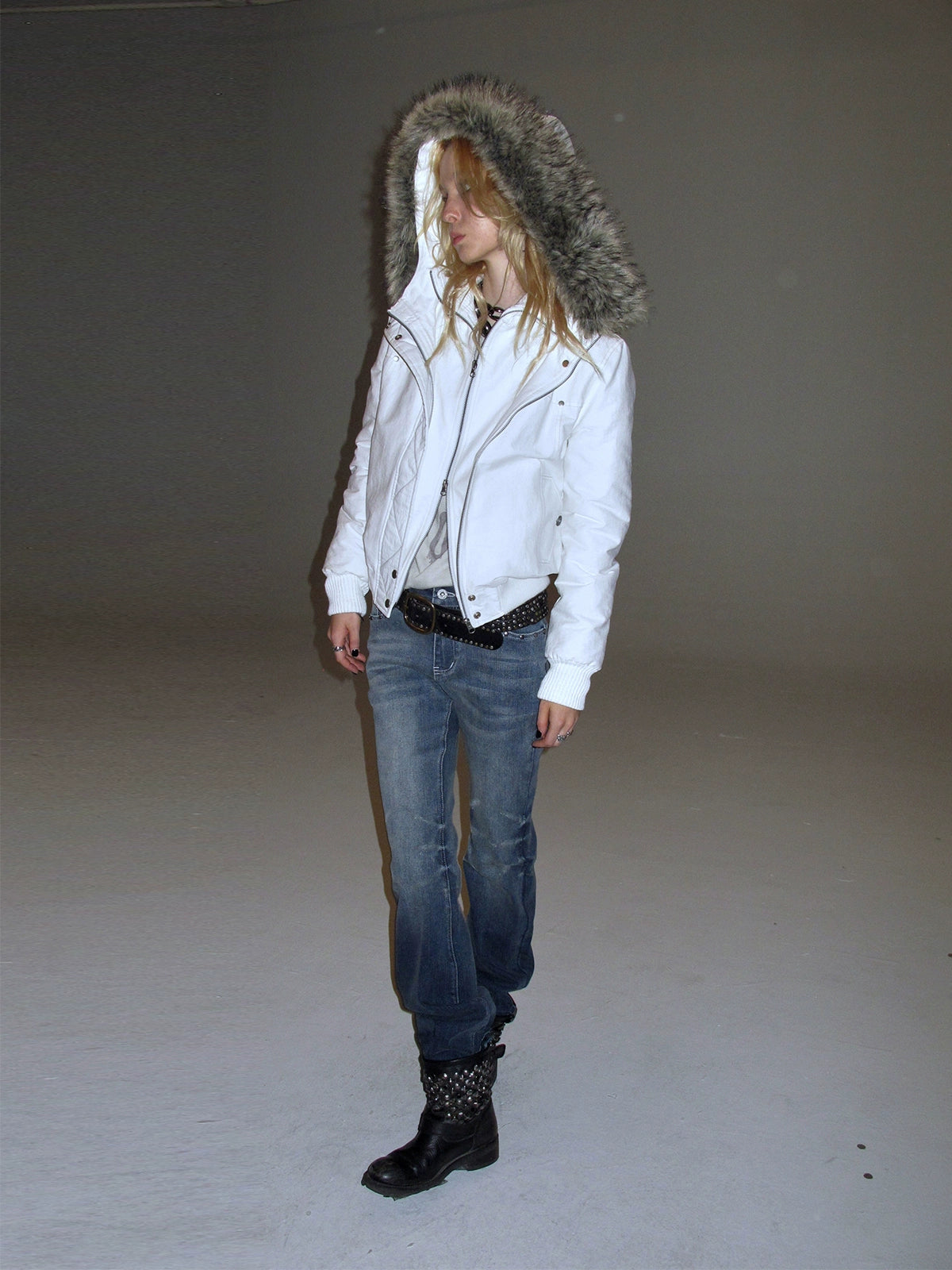 Fur Collar Double Placket Jacket WAT0007