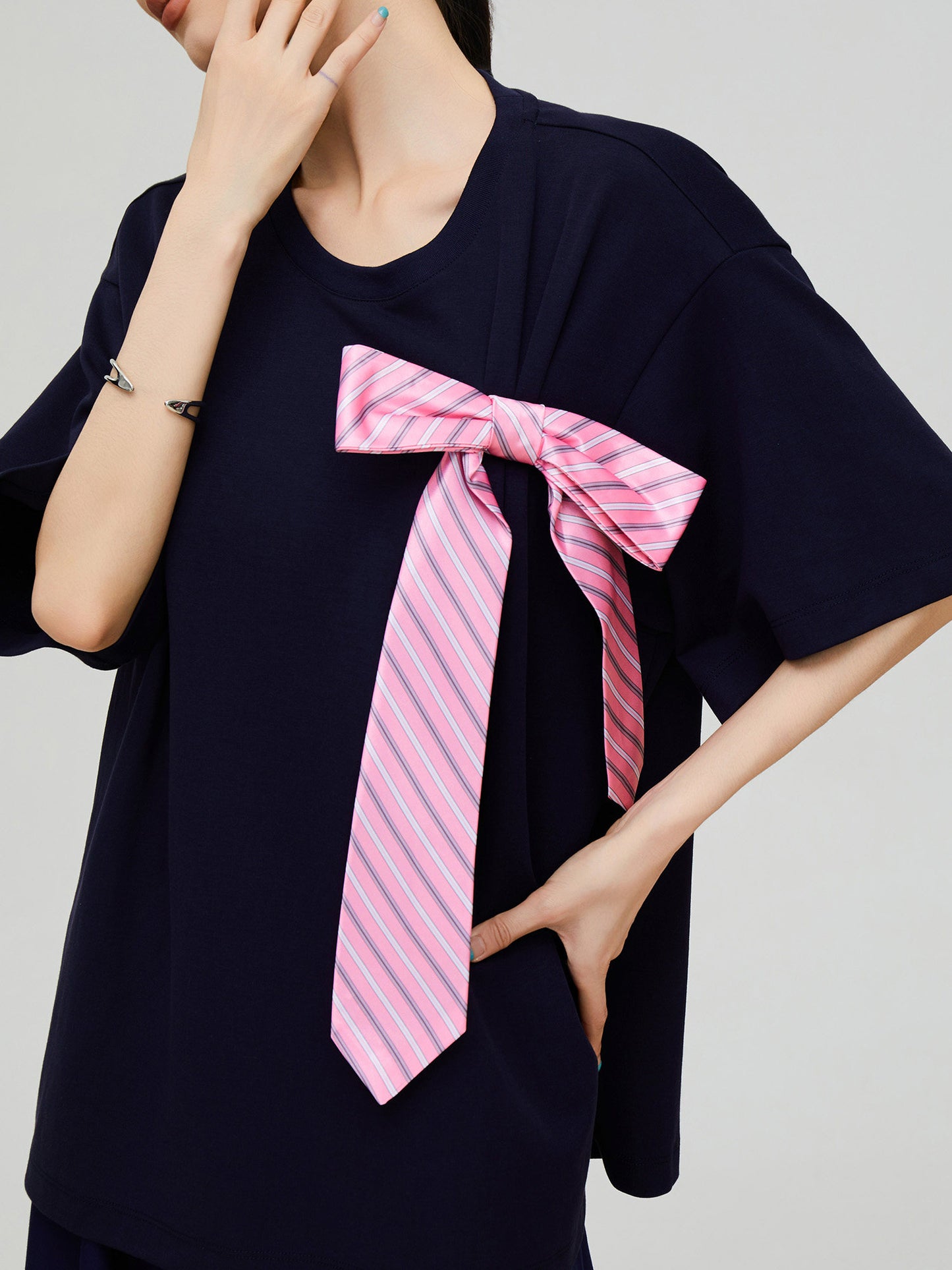 Big Ribbon Oversized T-Shirt FER0332