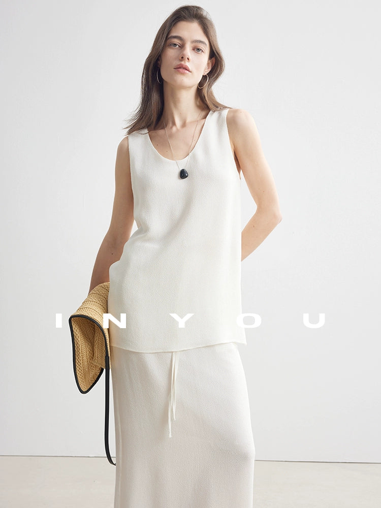 U-Neck Camisole Top / Loose Long Skirt IWY0011