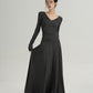 V-Neck Slim Long Sleeve Dress SRS0333