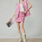Pink Heavy Industry Embroidered Vest / Half Skirt FER0170