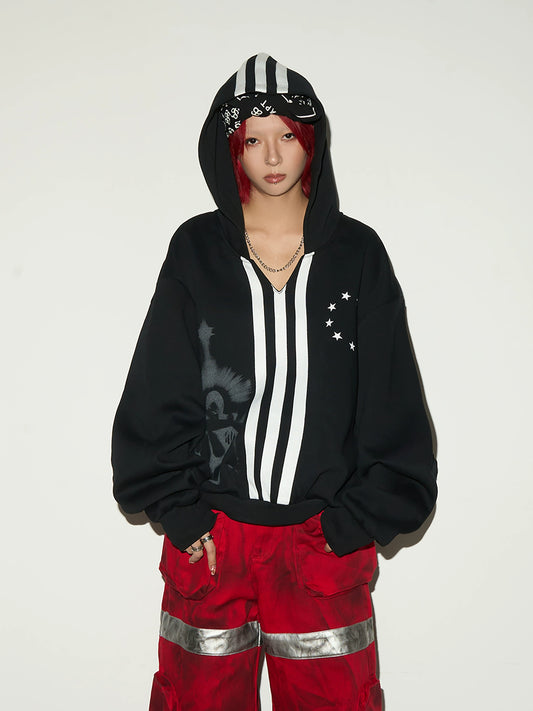 Three Stripes Hood Oversize Top MCY0009