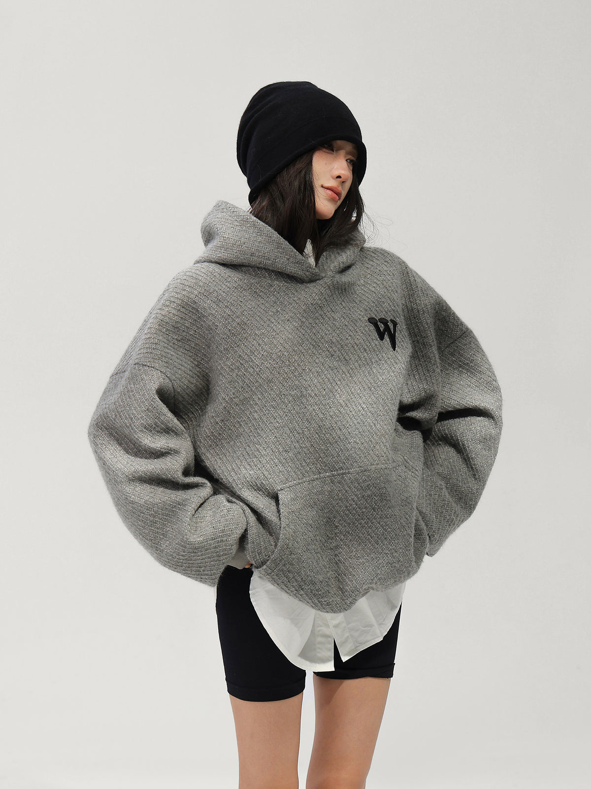 Wool Oversized Pullover Hoodie ACS0384
