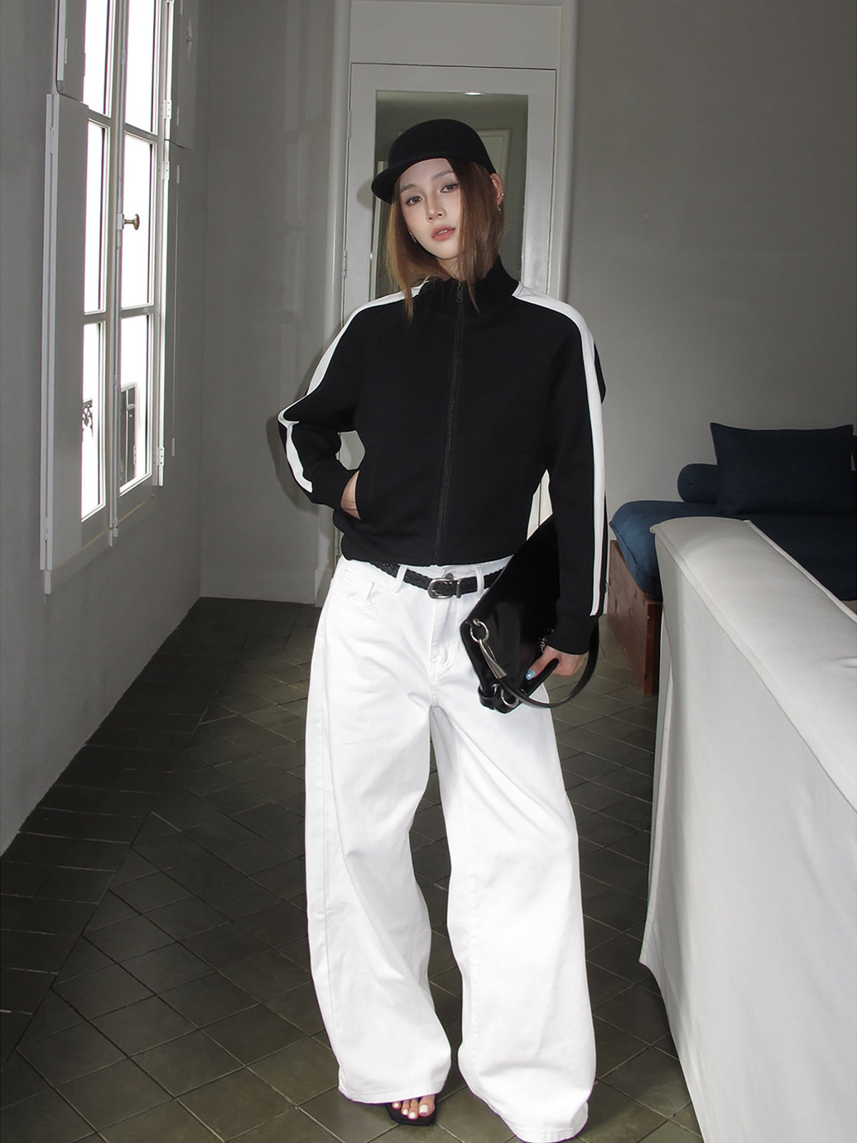 Contrast Sideline Zip Track Jacket WWP0016