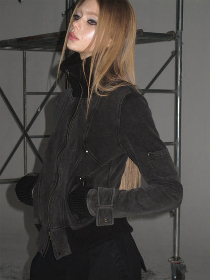 Suede Punk Tight Jacket WAT0003