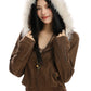 Fur Hood Suede Jacket BGS0025