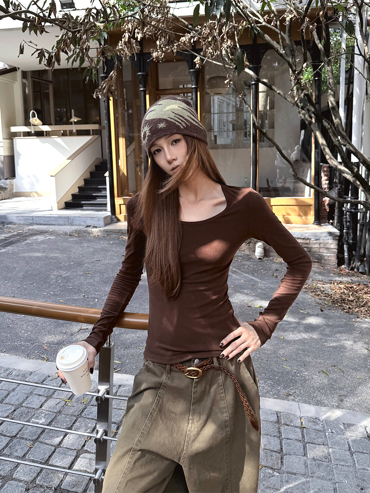Round Neck Long-Sleeve T-Shirt WWP0001