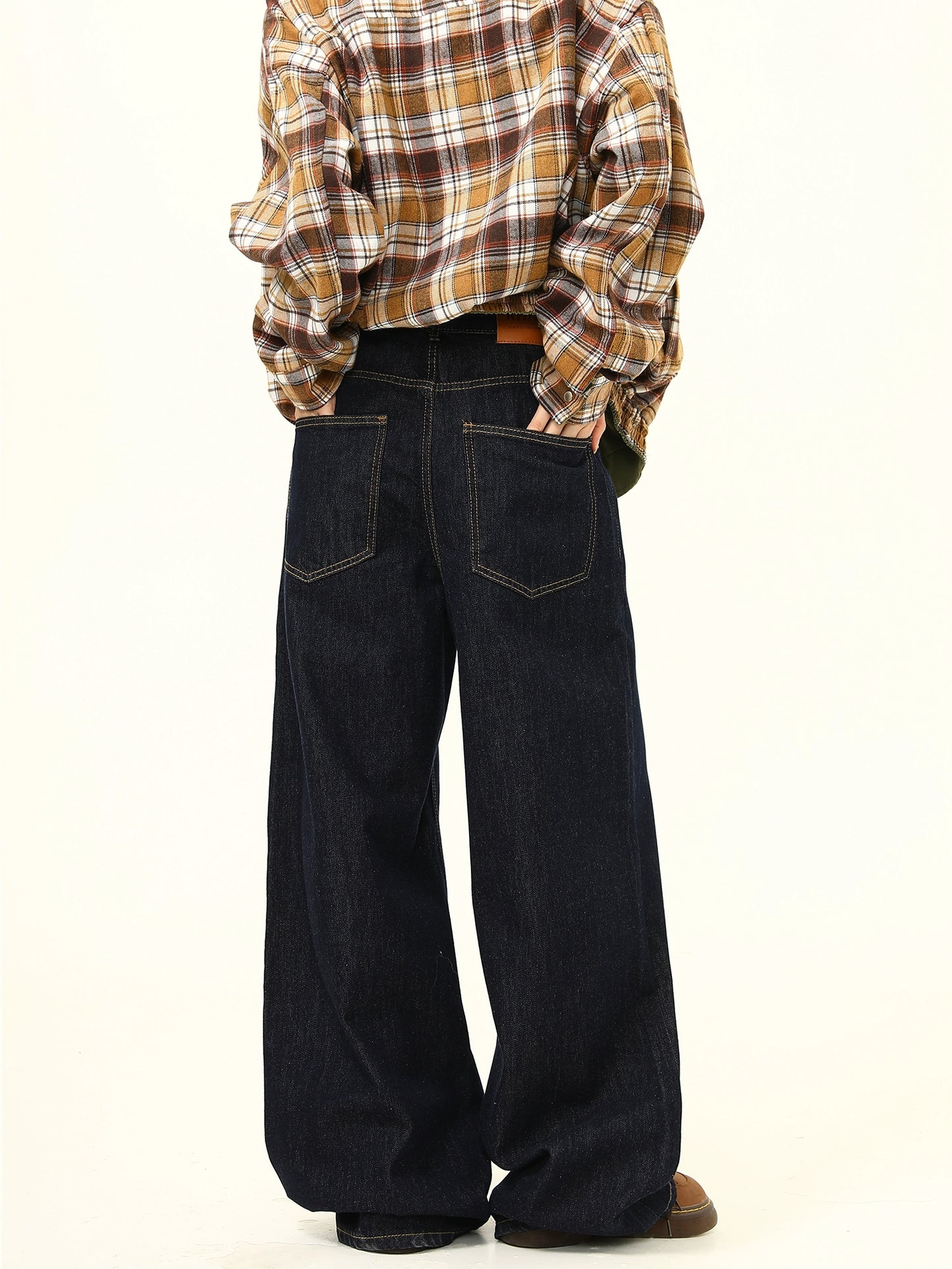 Loose Wide Curve Denim Pants WDZ0032