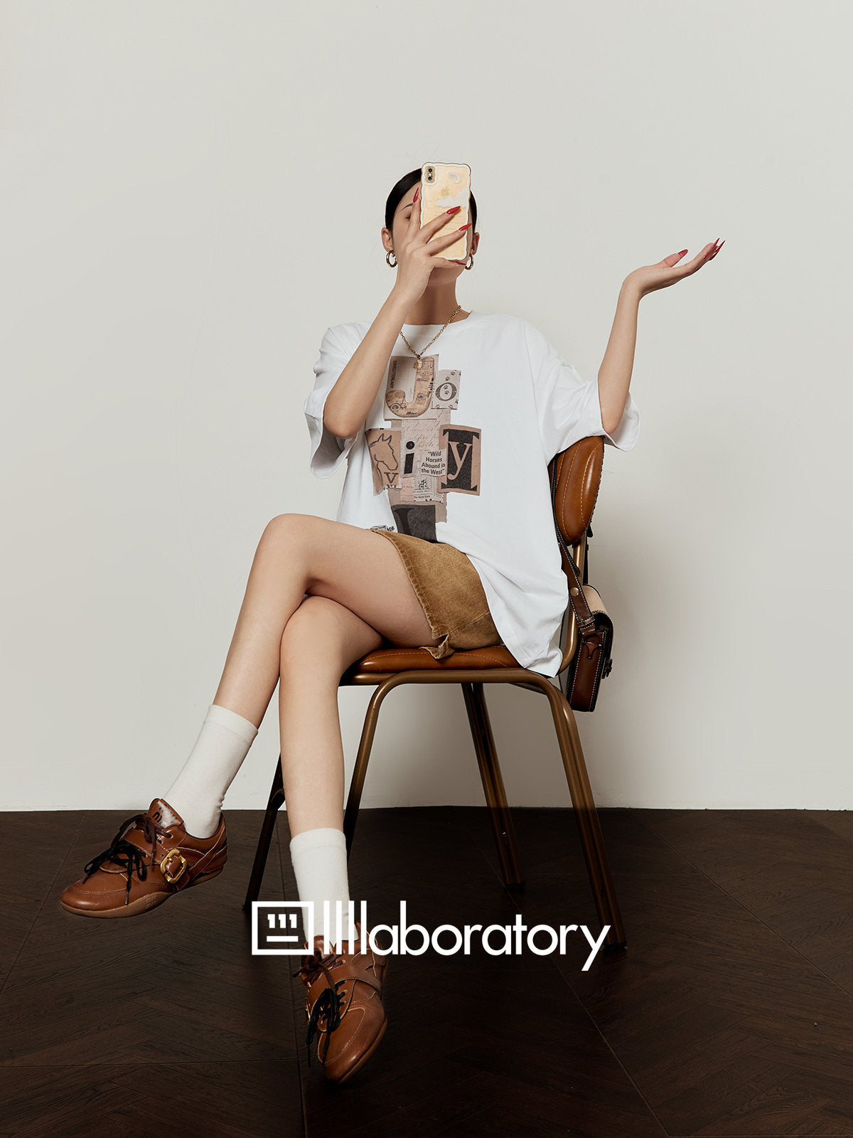 Letter Print Short-Sleeve T-Shirt LLA0651