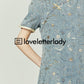 Denim Fabric Cheongsam LLA0082