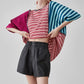 Patchwork-Style Oversized T-Shirt FER0246