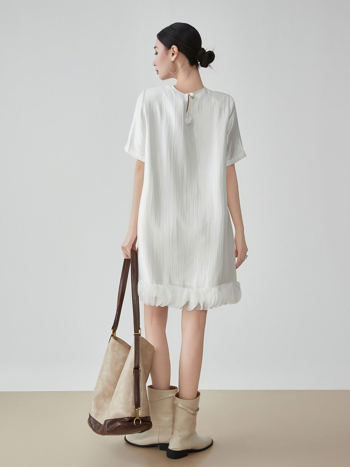 Hem Tulle Frill Mini Dress FER0128