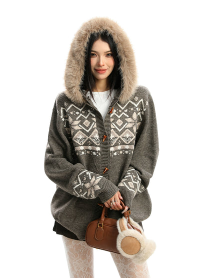 Nordic Tong Knit Cardigan BGS0033