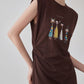 Brown Sleeveless Maxi Dress FER0301
