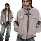 Suede Stand Collar Eagle Jacket  ZTS0020