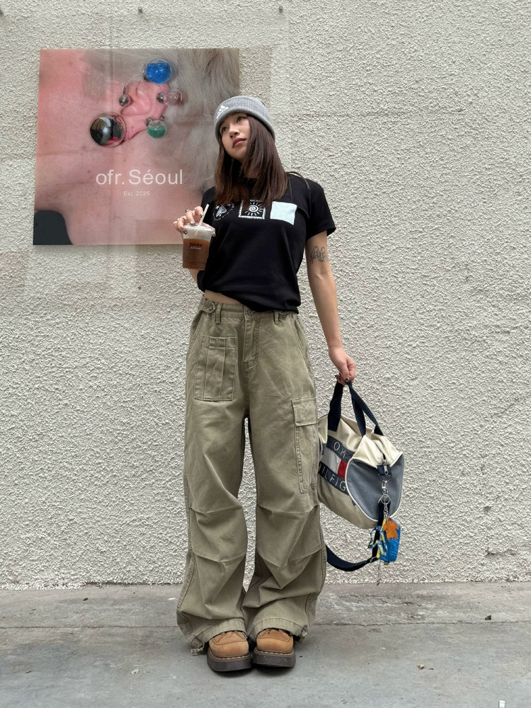 Washed Loose Work Pants CYE0076