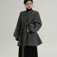 Collarless Belt Coat SRS0374