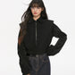 Padded Shoulder Leather Jacket KIP0002