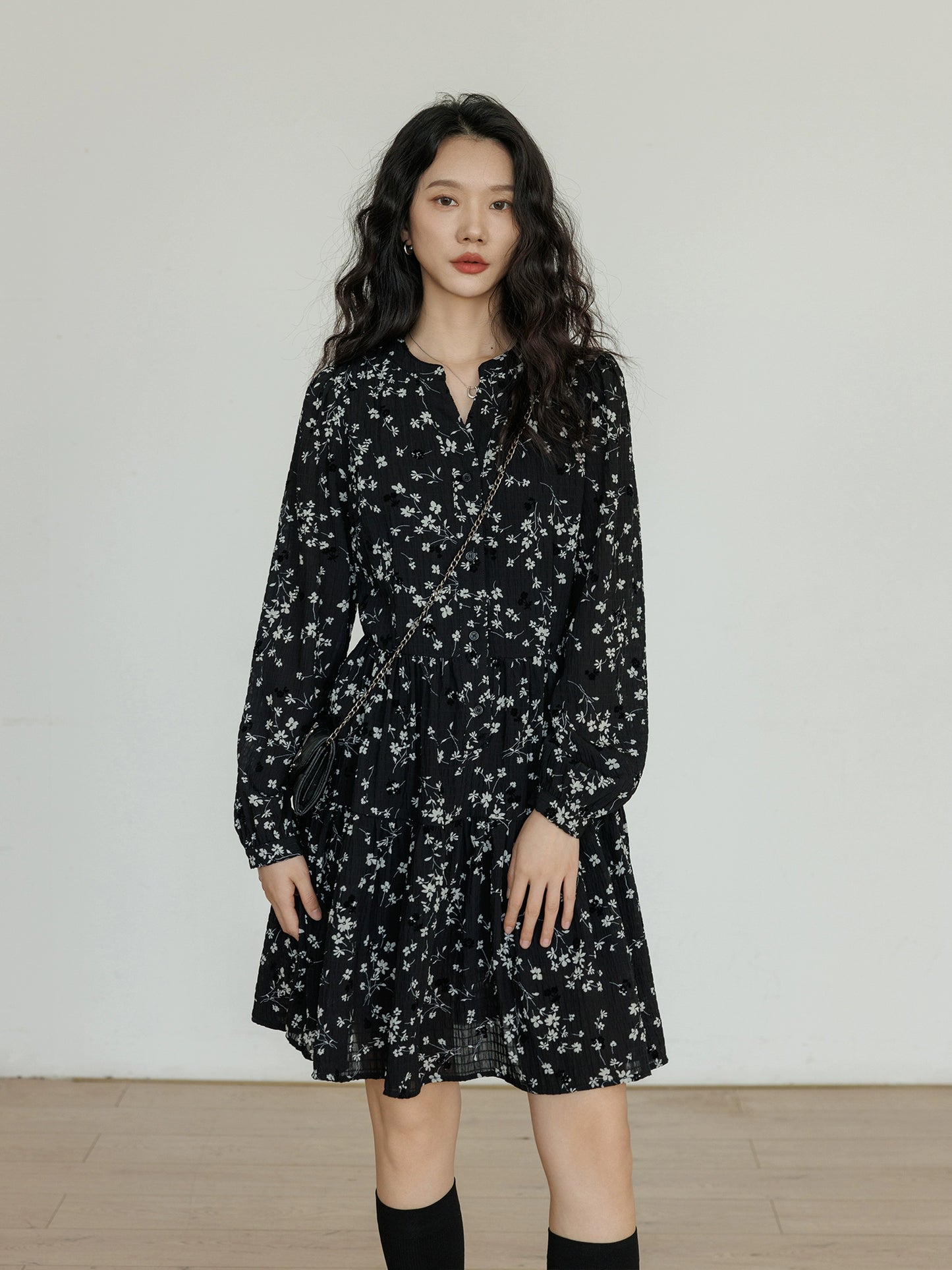 Small Floral Flare Dress VAS0127