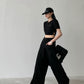 Drost Cropped Tops / High Waisted Wide Sweatpants PPR0004