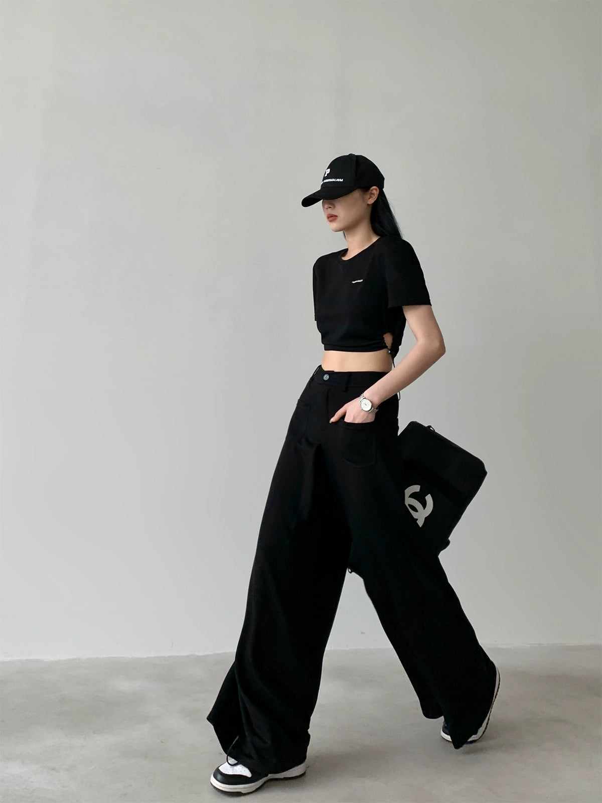 Drost Cropped Tops / High Waisted Wide Sweatpants PPR0004