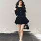 Ruffled Lace Velvet Dress LAS0058